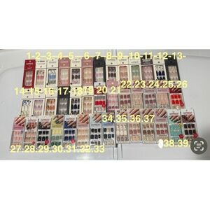 10 sets of KISS NAILS, Assorted Press-On Nail Sets